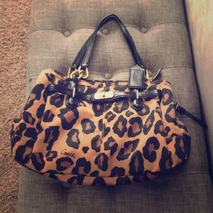 Coach leopard handbag